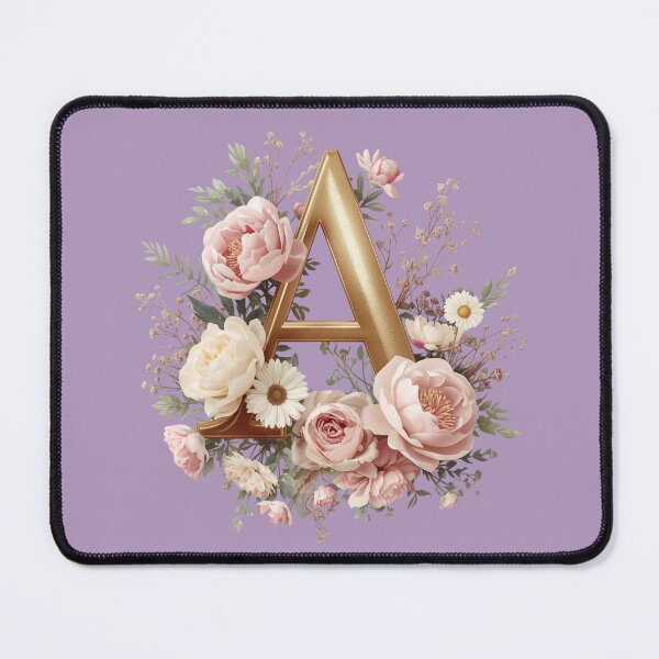 Item preview, Floral Monogram Letter A Wall Art – Elegant Gold Initial A with Roses & Peonies | Personalized Wedding Gift, Nursery Decor, Feminine Botanical Initial A Print designed and sold by AmenAlways.