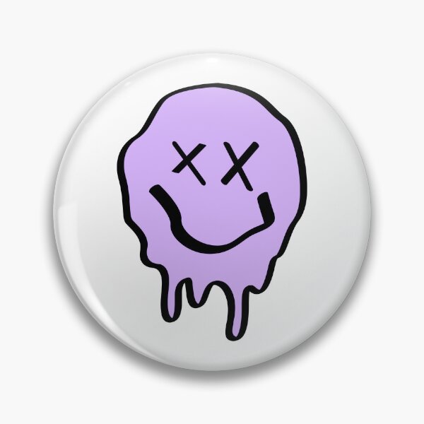 Item preview, Funny Purple Crossed Eyes Drippy Smiley Face Melting designed and sold by thecooltable.