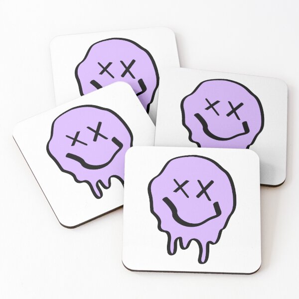 Item preview, Funny Purple Crossed Eyes Drippy Smiley Face Melting designed and sold by thecooltable.