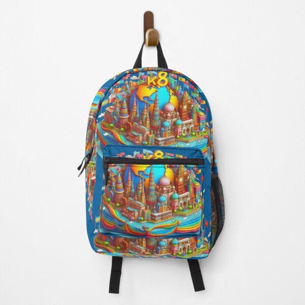 Item preview, 8K Earth Wonders | Colorful 3D Cute World Landmarks with Flags, designed and sold by PaintMeWorld.