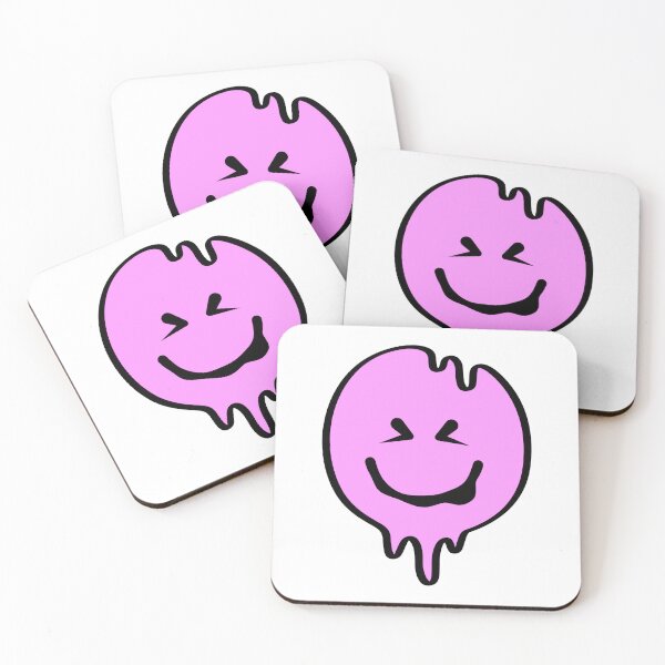 Item preview, Funny Purple Closed Eyes Drippy Smiley Face Melting designed and sold by thecooltable.