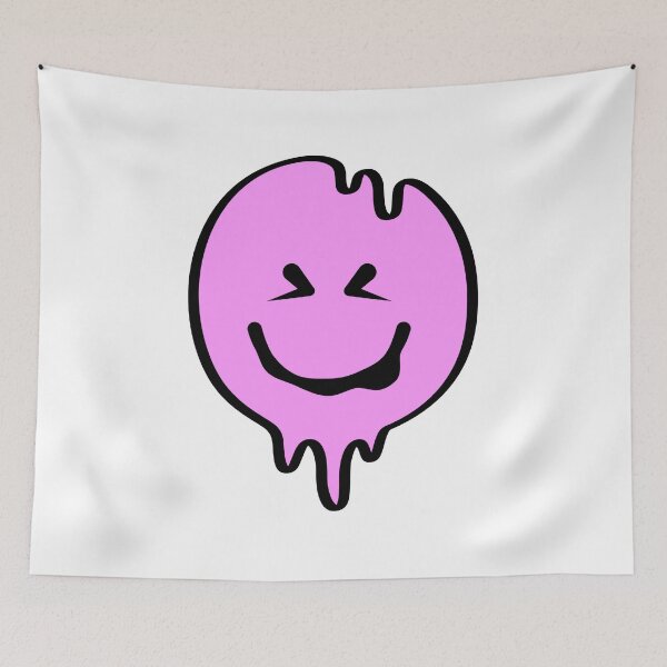Item preview, Funny Purple Closed Eyes Drippy Smiley Face Melting designed and sold by thecooltable.