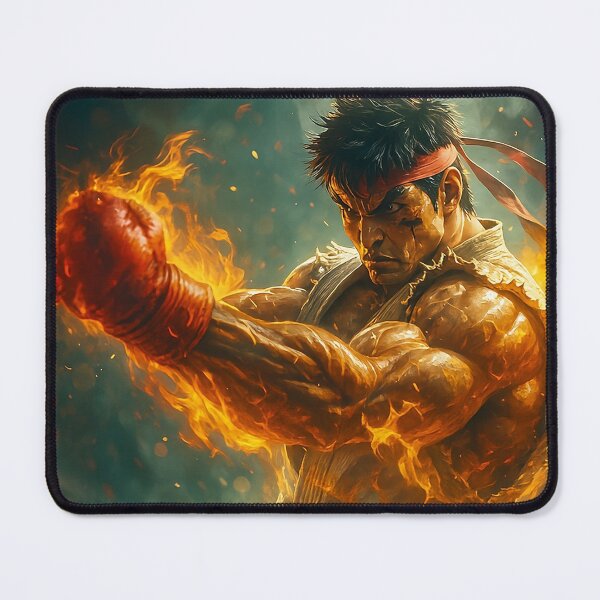 Item preview, Flaming Punch Warrior – Arcade Fighter Art designed and sold by SnapLabDesigns.