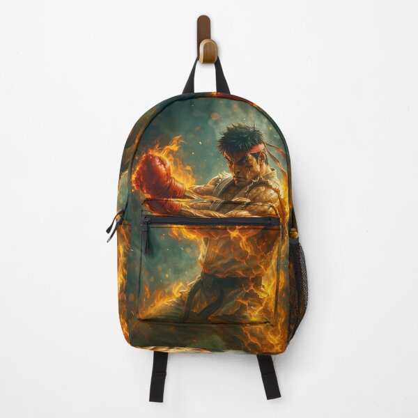 Item preview, Flaming Punch Warrior – Arcade Fighter Art designed and sold by SnapLabDesigns.
