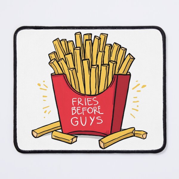 Item preview, Fries Before Guys – Funny Feminist Foodie Design designed and sold by GiggleSnaps.