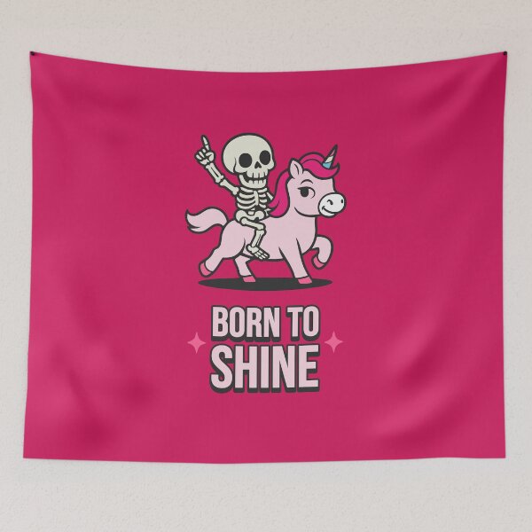 Item preview, Skeleton and unicorn designed and sold by Cookies Rider Store.