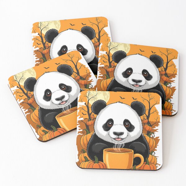 Item preview, Autumn Panda with Pumpkin Spice and Full Moon designed and sold by PreciousBecV.