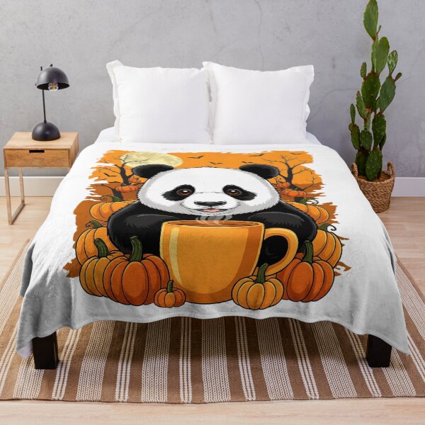 Item preview, Autumn Panda with Pumpkin Spice and Full Moon designed and sold by PreciousBecV.
