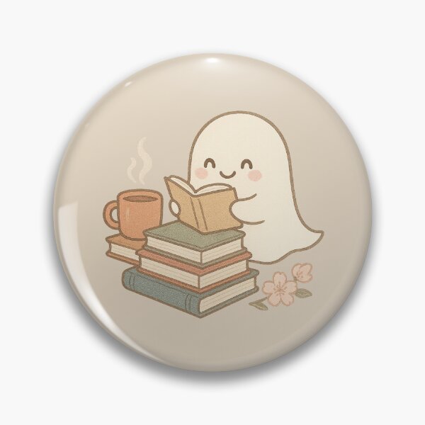 Item preview, Cozy Ghost Reader – Tea & Books designed and sold by Bratak.