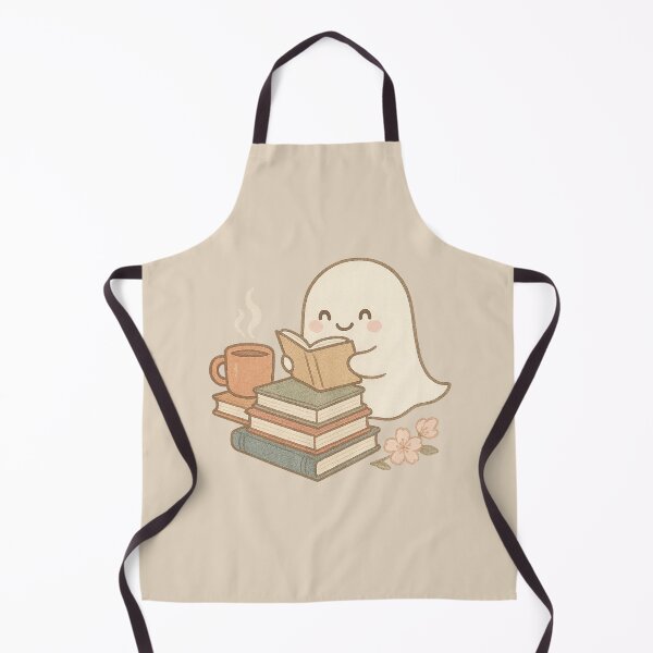 Item preview, Cozy Ghost Reader – Tea & Books designed and sold by Bratak.