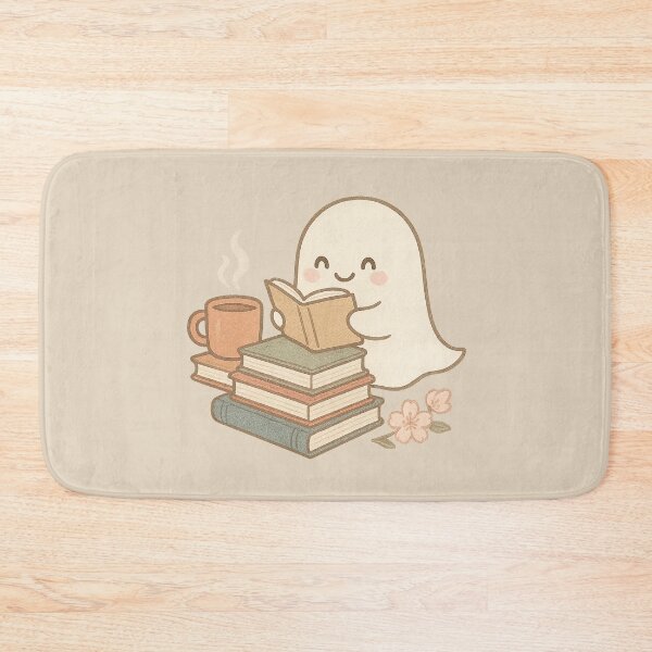 Item preview, Cozy Ghost Reader – Tea & Books designed and sold by Bratak.