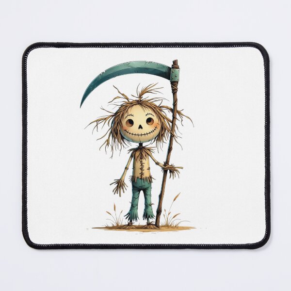 Item preview, Creepy-style children's scarecrow with a scythe designed and sold by StormArte.