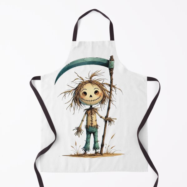 Item preview, Creepy-style children's scarecrow with a scythe designed and sold by StormArte.