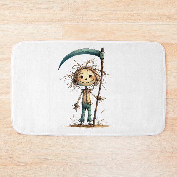 Item preview, Creepy-style children's scarecrow with a scythe designed and sold by StormArte.
