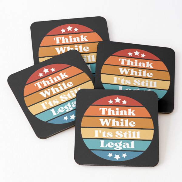 Item preview, Freedom of Thought Quote Think While It's Still Legal Retro Sunset designed and sold by thecooltable.