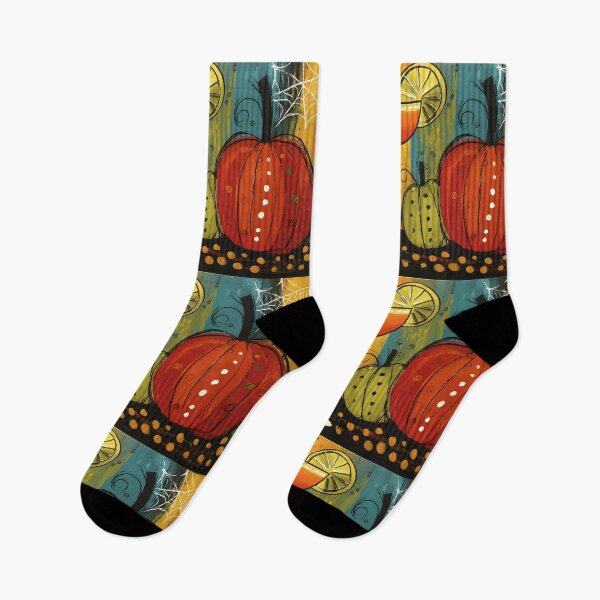 Item preview, Raise a Toast to Halloween with a Vibrant Margarita Pumpkins and Playful Spider designed and sold by OlfactoART Studio.