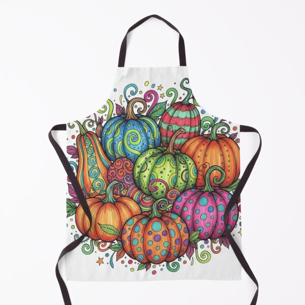 Item preview, Whimsical and Colorful Pumpkins Doodled Art designed and sold by Nomuradi.
