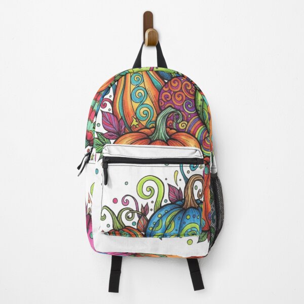 Item preview, Whimsical and Colorful Pumpkins Doodled Art designed and sold by Nomuradi.