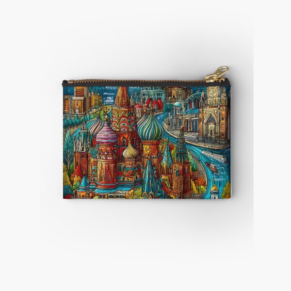 Item preview, Illustrated Map of Moscow's Iconic Landmarks designed and sold by Artessie.