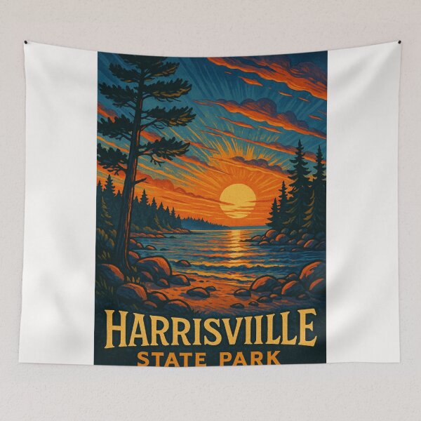 Item preview,  Sunset Over Harrisville State Park, Michigan designed and sold by Places On Earth.