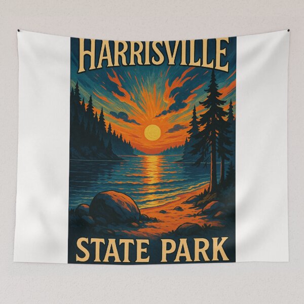 Item preview,  Golden Hour at Harrisville State Park Beach, Michigan designed and sold by Places On Earth.
