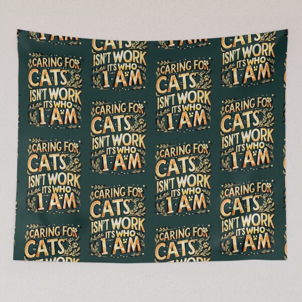 Item preview, Caring for Cats Isn’t Work, It’s Who I Am – Cat Caregiver Identity Design designed and sold by SnarkyTextStudiO.