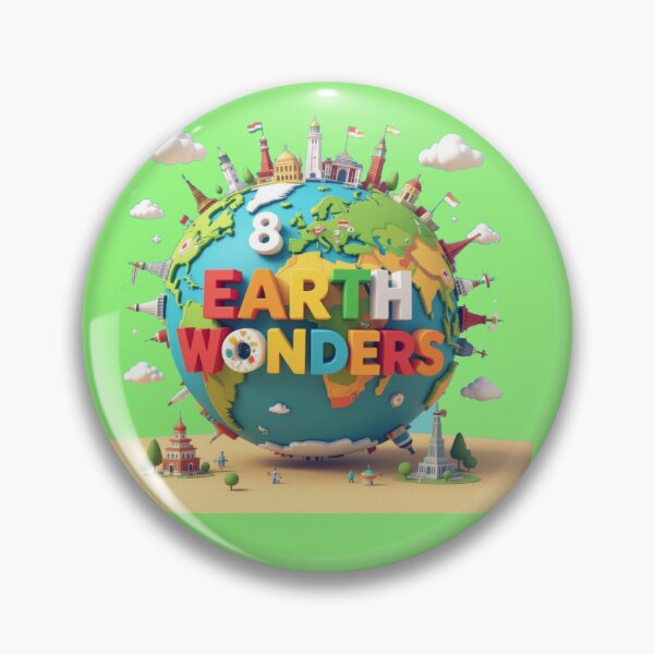 Item preview,  8K Earth Wonders | Colorful 3D Cute World Landmarks with Flags,  designed and sold by PaintMeWorld.