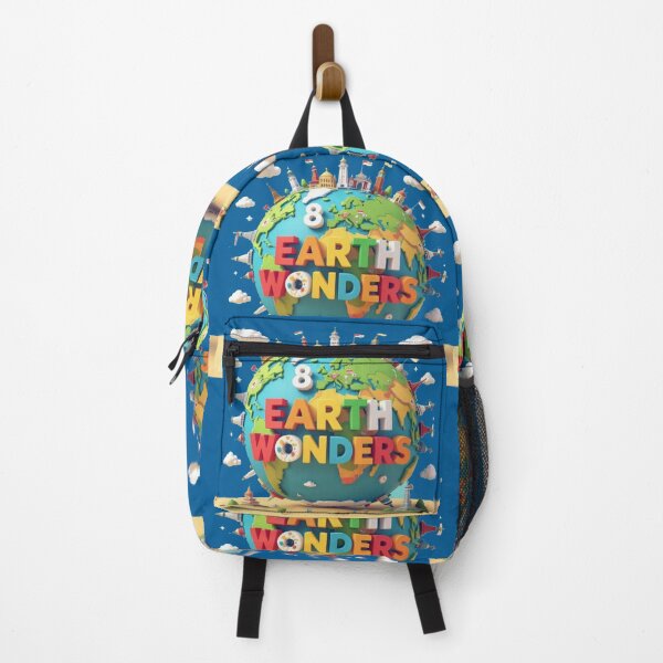 Item preview, 8K Earth Wonders | Colorful 3D Cute World Landmarks with Flags, designed and sold by PaintMeWorld.