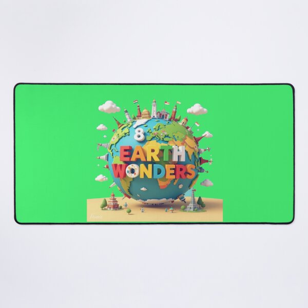 Item preview, 8K Earth Wonders | Colorful 3D Cute World Landmarks with Flags, designed and sold by PaintMeWorld.