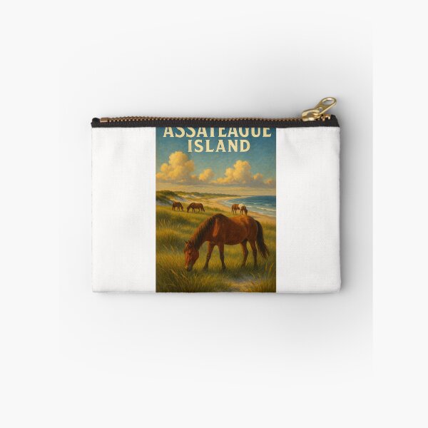 Item preview,  Wild Ponies Grazing on Assateague Island Shoreline designed and sold by Places On Earth.