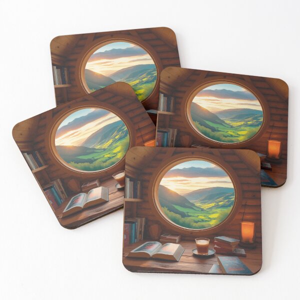 Item preview, Cozy Cabin Study with a Scenic Valley View designed and sold by mokiregtrea.