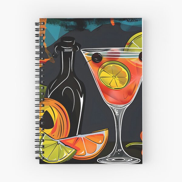 Item preview, Mixing Magic with Jack-o-Lantern Halloween Celebration- A Cocktail Garnished with Citrus Slices, Olives and Cherries designed and sold by OlfactoART Studio.