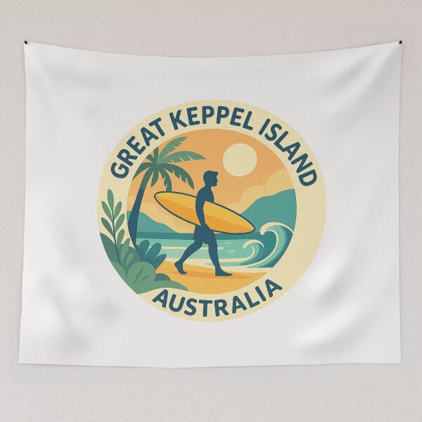 Item preview,  Surf Scene on Great Keppel Island, Queensland designed and sold by Places On Earth.