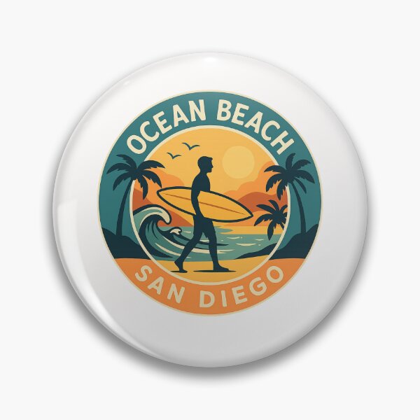 Item preview,  Ocean Beach Sunset Surf Scene, San Diego designed and sold by Places On Earth.