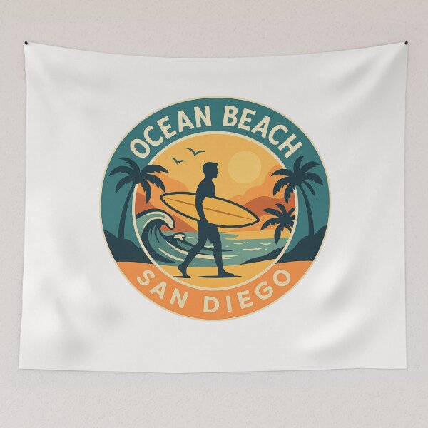 Item preview,  Ocean Beach Sunset Surf Scene, San Diego designed and sold by Places On Earth.