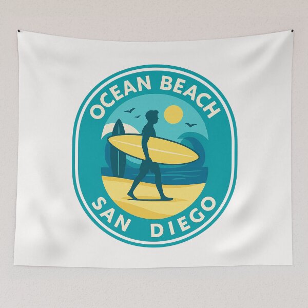Item preview,  Ocean Beach Surfer Walk, San Diego California designed and sold by Places On Earth.