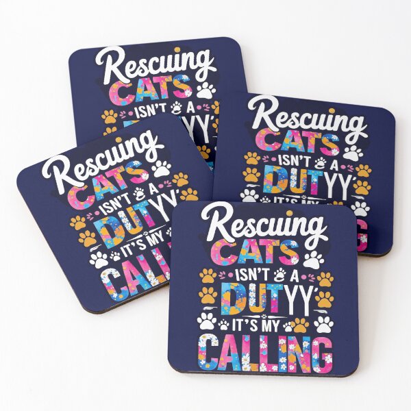 Item preview, Rescuing Cats Isn’t a Duty, It’s My Calling – Cat Rescue Identity Quote designed and sold by SnarkyTextStudiO.