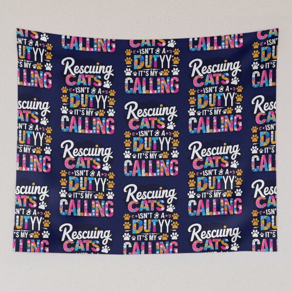 Item preview, Rescuing Cats Isn’t a Duty, It’s My Calling – Cat Rescue Identity Quote designed and sold by SnarkyTextStudiO.