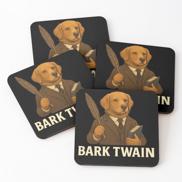 Item preview, Bark Twain – Funny Dog Writer Pun Design designed and sold by CritterSquad.