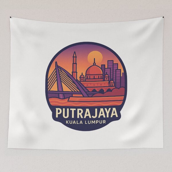 Item preview,  Night Skyline of Putrajaya and Kuala Lumpur Icons designed and sold by Places On Earth.