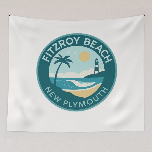 Item preview, Fitzroy Beach and Lighthouse, Taranaki Coast designed and sold by Places On Earth.