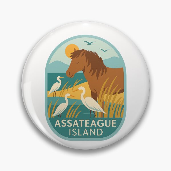 Item preview,  Wild Horse and Egrets, Assateague Island National Seashore designed and sold by Places On Earth.