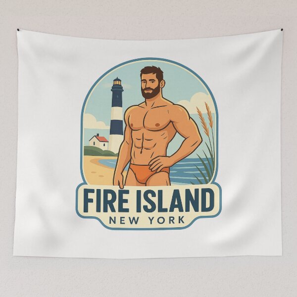 Item preview,  Fire Island Lighthouse with Beachgoer, New York Coast designed and sold by Places On Earth.