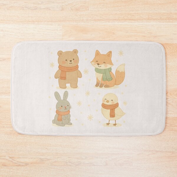 Item preview, Cozy Winter Animals in Scarves designed and sold by Bratak.