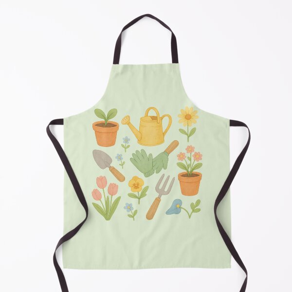 Aperçu de l'œuvre Charming Gardening Tools & Flowers créée et vendue par Bratak.