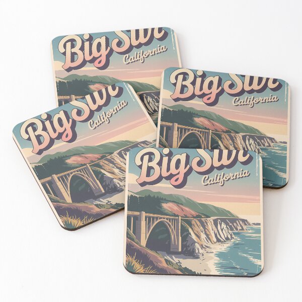 Item preview, Big Sur Vintage California Postcard Sticker designed and sold by Horizon Tales.