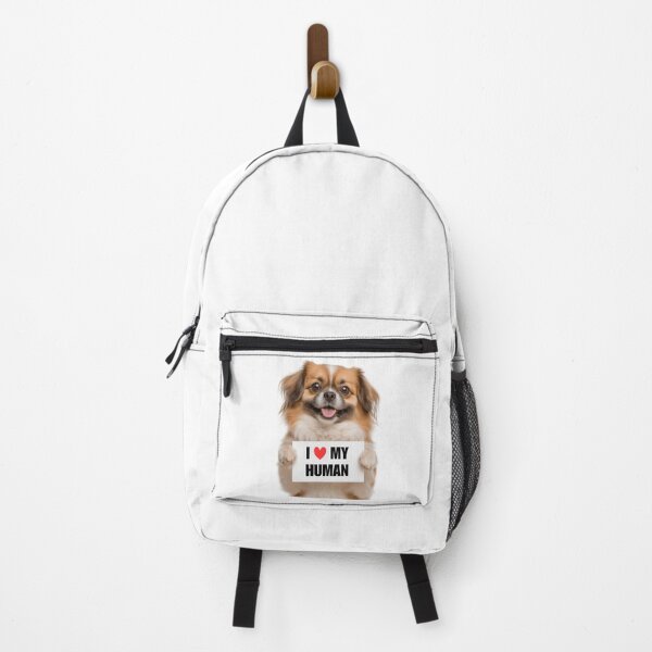 Item preview, Cute Tibetan Spaniel dog with Signboard I love my Human  designed and sold by LazyOwlStore.