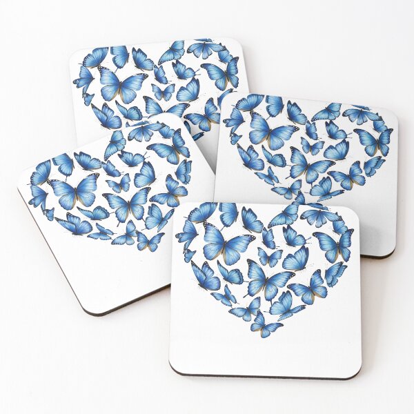 Item preview, Morpho Blue Butterfly Heart Shape  designed and sold by LittleArij.