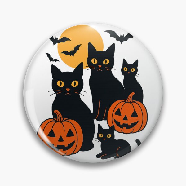 Item preview, Spooky Halloween Cats and Pumpkins designed and sold by Tetianova.