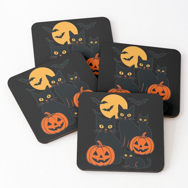 Item preview, Spooky Halloween Cats and Pumpkins designed and sold by Tetianova.